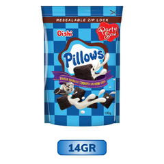 SNACK OISHI PILLOWS VỊ COOKIES VÀ KEM VANI 14G/85G