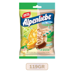 Kẹo Alpenliebe Mix 2 vị Hồng Trà Sữa và Trà BƯới Mật Ong  - 3 thỏi