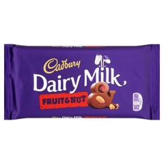 Chocolate Trái cây và hạt Cadbury Dairy Milk 165g (12 bars x 6)