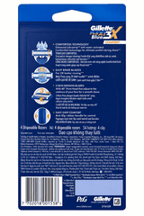 Gillette Flexi Blue 3X Comfort Disposable Razor Pack of 4