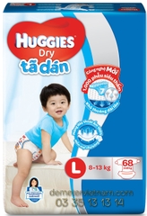 Tã dán Huggies Super Jumbo size L68