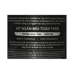 Xịt Khử Mùi Toàn Thân Romano Gentleman