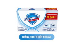 Safeguard Pure White Bar Soap Pack of 3 (3 x 125g)