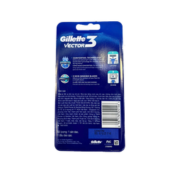 Gillette Vector 3 Razor Handle with 4 Replacement Cartridges