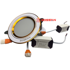 Đèn led âm trần 7W viền vàng đổi màu