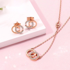 Bộ trang sức CC SWAROVSKI phủ vàng 18k