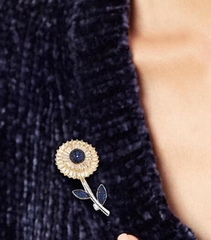 Trâm cài pha lê SWAROVSKI Sunflower