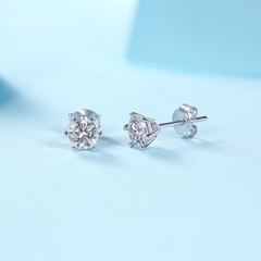 Khuyên tai kim cương Moissanite 5li kiểm định GRA CECY 1712M