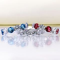 Nhẫn Cecy bạc ý 925 Luxury Color sparkles R030