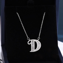 Dây chuyền chữ s925 bạc ý 925 SWAROVSKI