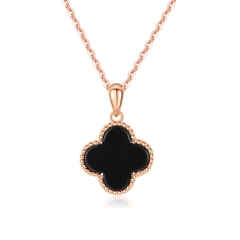 Dây chuyền bạc ý 925   Four-leaf clover