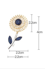Trâm cài pha lê SWAROVSKI Sunflower