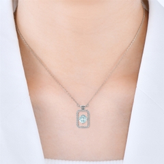 Dây chuyền đá ToPaz  bạc ý 925 mạ vàng trắng-  29124