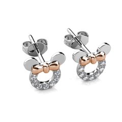 Khuyên tai mẹ và bé hình mickey pha lê Swarovski CECY 23041