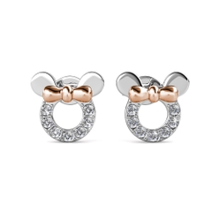 Khuyên tai mẹ và bé hình mickey pha lê Swarovski CECY 23041