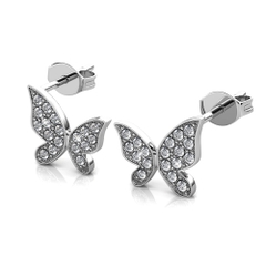 Khuyên tai Silver 925 with 18K white gold plated 185-WG