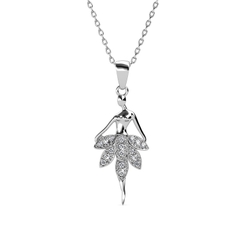 Dây chuyền Swarovski 925 sterling silver with 18k white gold plated DPS0218