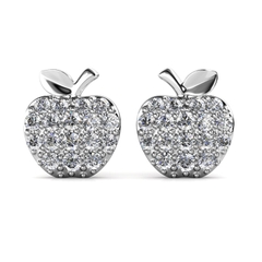Khuyên tai Silver 925 with 18K white gold plated DE0407