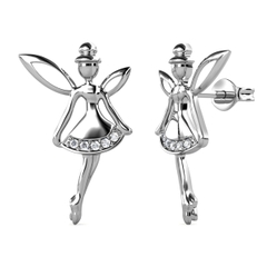 Khuyên tai bạc ý 925 nàng tiên Swarovski 2615 CECY