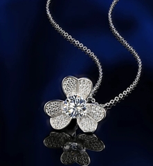 Dây chuyền kim cương Moissanite chứng nhận GRA 6.5li 05031