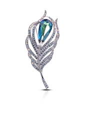 Trâm cài áo pha lê Swarovski - Feather 1125