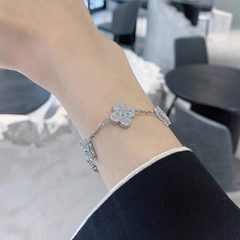 Bộ trang sức hoa bốn lá bạc ý 925 pha lê Swarovski CECY 2709