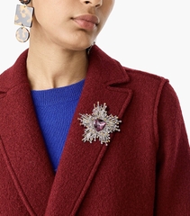 Trâm cài áo pha lê Swarovski - Shine Purple rose 1128