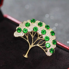 Trâm cài áo pha lê Swarovski Green trees 1203