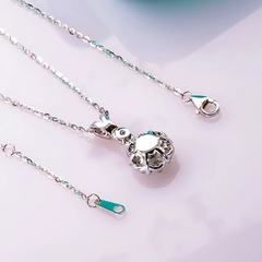 Dây chuyền bạc ý 925 kim cương Moissanite GRA 6li5 0095