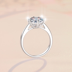 Nhẫn Bạc ý 925 kim cương MOISSANITE Viên 8.2mm CECY 2203