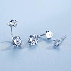 Khuyên tai bạc ý 925 pha lê Swarovski nữ tinh tinh tế CECY K3139