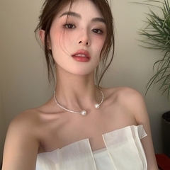 Vòng cổ chocker nữ bạc ý 925 kiểu dáng Hàn Quốc sang trọng CECY 1801