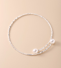 Vòng cổ chocker nữ bạc ý 925 kiểu dáng Hàn Quốc sang trọng CECY 1801