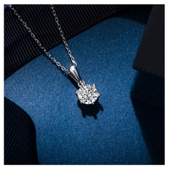 Dây chuyền Bạc ý 925 kim cương Moissanite  5li kiểm định GRA CECY M1415