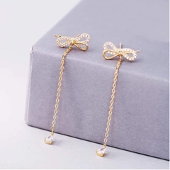 Bông tai Bạc ý 925 mạ vàng 18k  Swarovski Crystal DCEC09