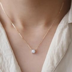 Dây chuyền kim cương Moissanite bạc ý 925 chứng nhận GRA CECY 251102