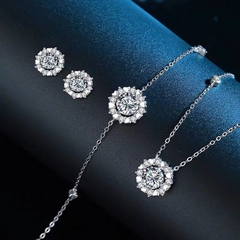 Lắc tay Kim cương Moissanite 5li kiểm định GRA Bạc ý 925 CECY M06091