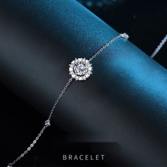 Lắc tay Kim cương Moissanite 5li kiểm định GRA Bạc ý 925 CECY M06091