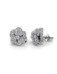 Khuyên tai Rose Swarovski 925 sterling silver with 18K white gold plated