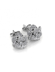 Khuyên tai Rose Swarovski 925 sterling silver with 18K white gold plated