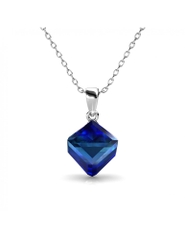 Dây chuyền Square blue Swarovski 925 - 11031D