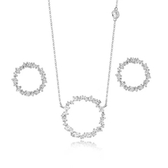 Bộ trang sức SWAROVSKI bạc ý 925