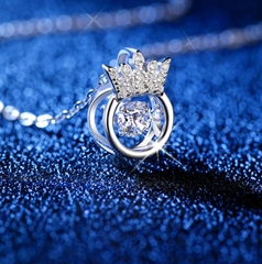 Dây chuyền Swarovski 925 sterling silver with 18k white gold plated - Crown