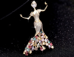 Trâm cài áo pha lê - CECY Lady girl