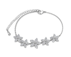 Lắc tay bạc ý 925 pha lê Swarovski flowers 1129SW