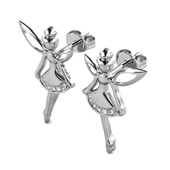 Khuyên tai bạc ý 925 nàng tiên Swarovski 2615 CECY