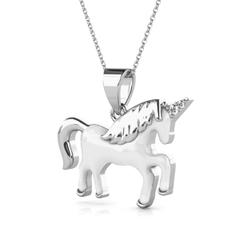 Dây chuyền bạc ý 925 pha lê Swarovski 2618 CECY  White unicorn