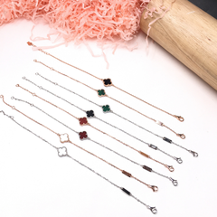 Lắc tay four leaf clover s925 ( Red / White / Green / Black )