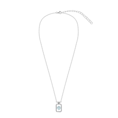 Dây chuyền đá ToPaz  bạc ý 925 mạ vàng trắng-  29124