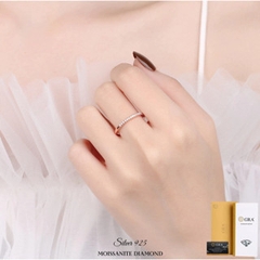Nhẫn kim cương Moissanite GRA 001 Bạc Ý 925 002 _Bảo hành chính hãng